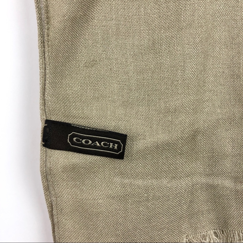 Coach Silk & Wool Signature Pattern C Tan & Cream… - image 6
